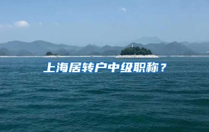 上海居转户中级职称？