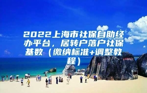 2022上海市社保自助经办平台，居转户落户社保基数（缴纳标准+调整教程）