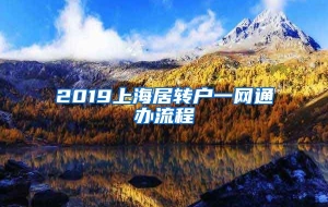 2019上海居转户一网通办流程