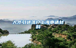 人才引进落户上海申请材料