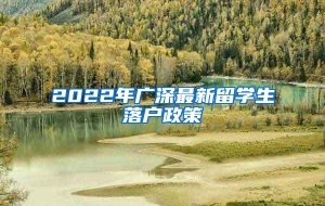 2022年广深最新留学生落户政策