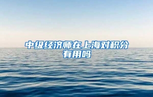 中级经济师在上海对积分有用吗