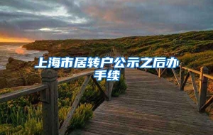 上海市居转户公示之后办手续