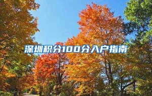 深圳积分100分入户指南