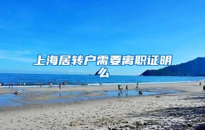 上海居转户需要离职证明么