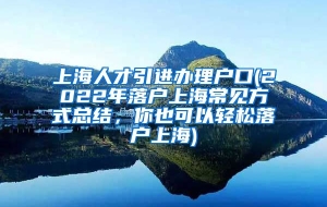 上海人才引进办理户口(2022年落户上海常见方式总结，你也可以轻松落户上海)