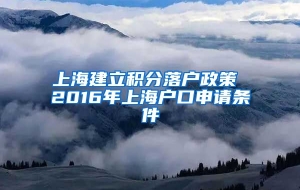 上海建立积分落户政策 2016年上海户口申请条件