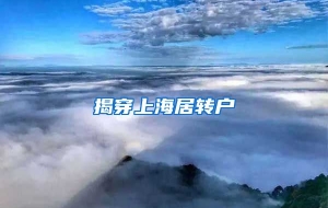 揭穿上海居转户