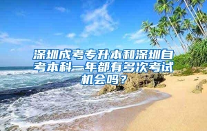 深圳成考专升本和深圳自考本科一年都有多次考试机会吗？