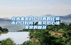 在未来农村户口真的比城市户口好吗？看完后心情非常的复杂