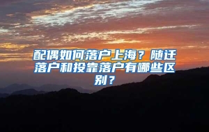 配偶如何落户上海？随迁落户和投靠落户有哪些区别？