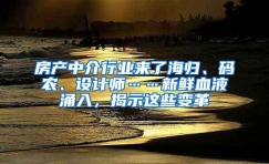 房产中介行业来了海归、码农、设计师……新鲜血液涌入，揭示这些变革