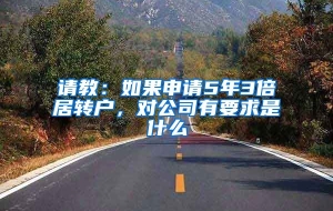 请教：如果申请5年3倍居转户，对公司有要求是什么