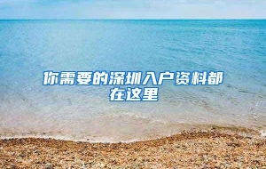 你需要的深圳入户资料都在这里