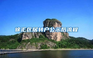 徐汇区居转户公示后流程