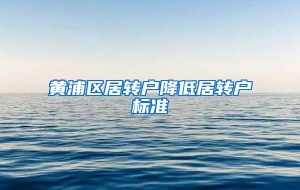 黄浦区居转户降低居转户标准