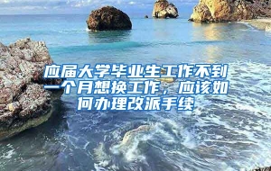 应届大学毕业生工作不到一个月想换工作，应该如何办理改派手续